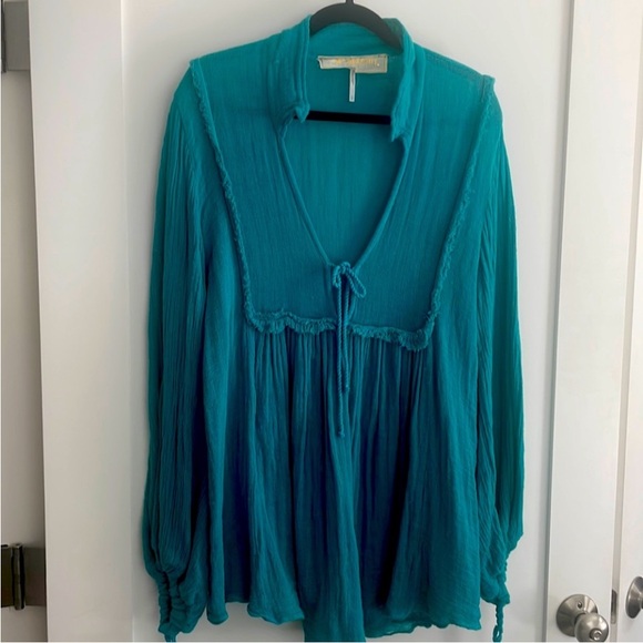 CLOSING!!!🪷JENS PIRATE BOOTY🪷GAUZE BALLOON SLEEVE TUNIC🪷🪷🪷 - Picture 6 of 7